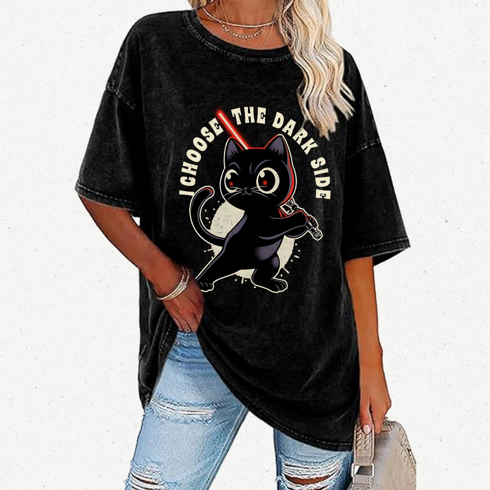 I Choose The Dark Side Vintage Distressed T-shirt