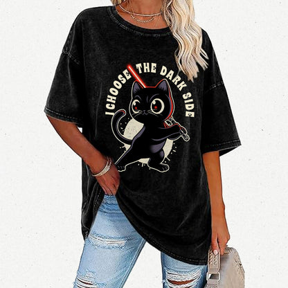 I Choose The Dark Side Vintage Distressed T-shirt