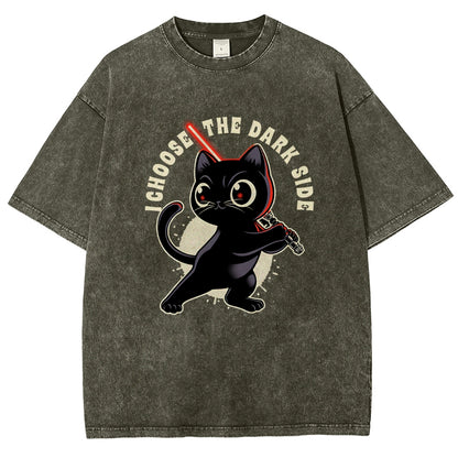 I Choose The Dark Side Vintage Distressed T-shirt
