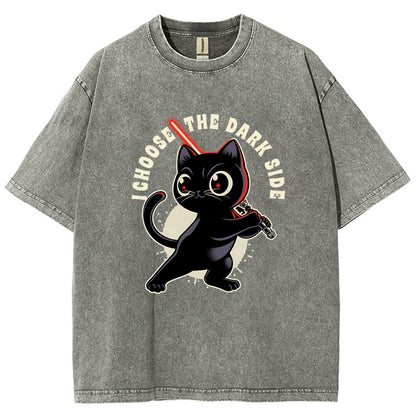 I Choose The Dark Side Vintage Distressed T-shirt