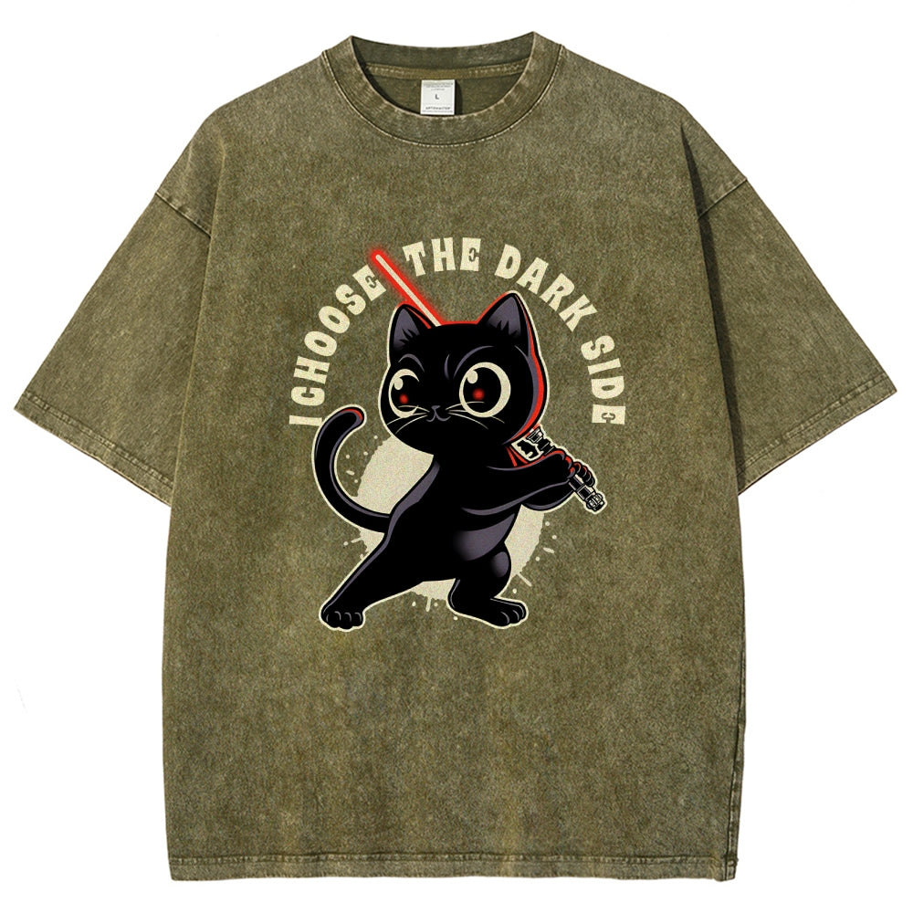 I Choose The Dark Side Vintage Distressed T-shirt