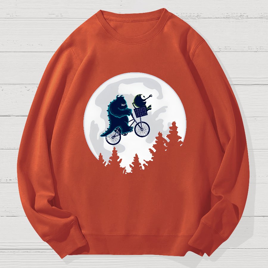 Ride Across The Moon Geek Cotton Sweatshirt