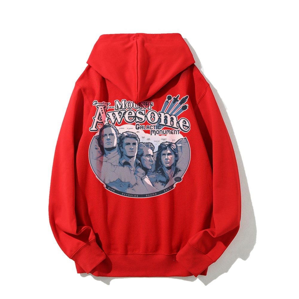 Mt. Awesome Printed Back Unisex Cotton Hoodie