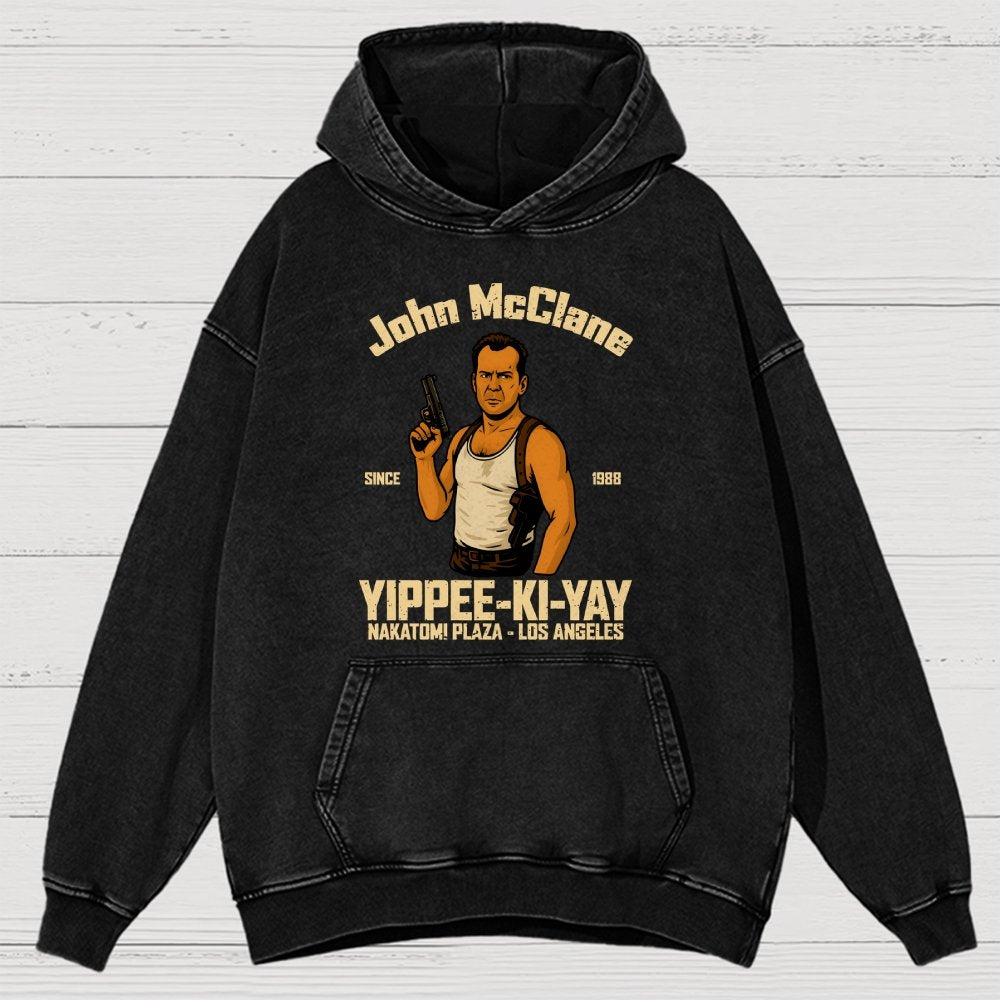Yippee Ki Yay Vintage Distressed Hoodie