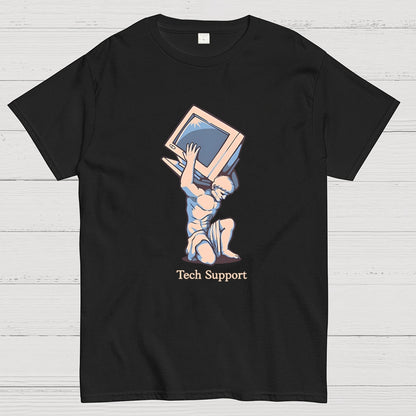 Tech Support Atlas Computer Geek T-Shirt