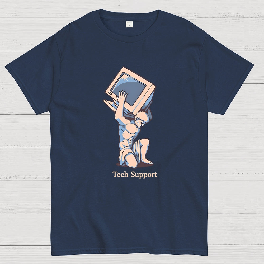Tech Support Atlas Computer Geek T-Shirt