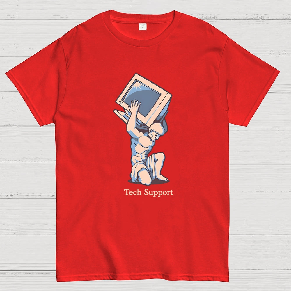 Tech Support Atlas Computer Geek T-Shirt