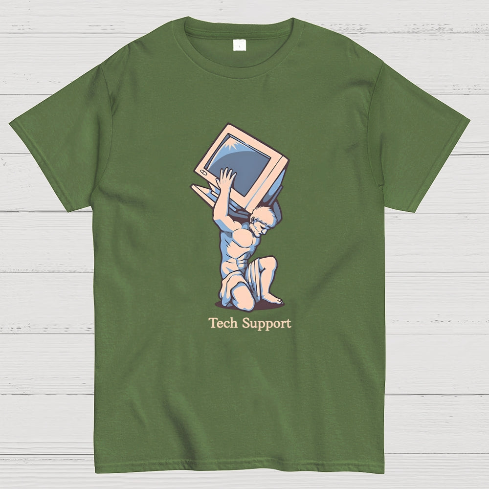 Tech Support Atlas Computer Geek T-Shirt