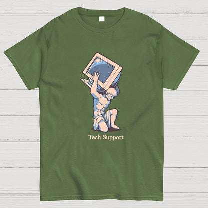 Tech Support Atlas Computer Geek T-Shirt