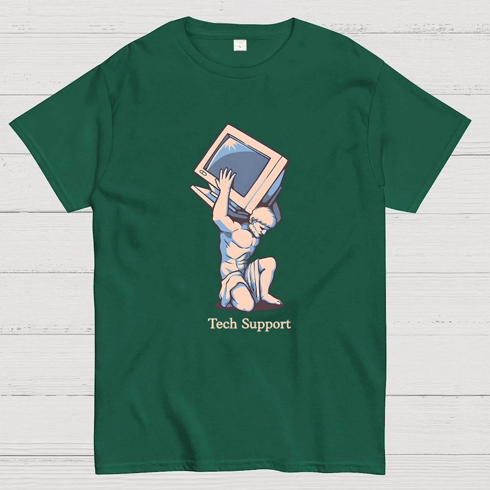 Tech Support Atlas Computer Geek T-Shirt