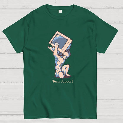 Tech Support Atlas Computer Geek T-Shirt
