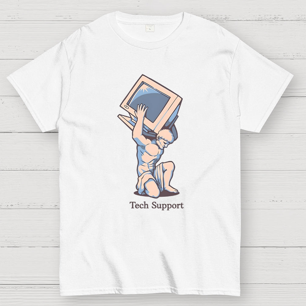 Tech Support Atlas Computer Geek T-Shirt