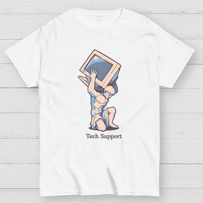 Tech Support Atlas Computer Geek T-Shirt