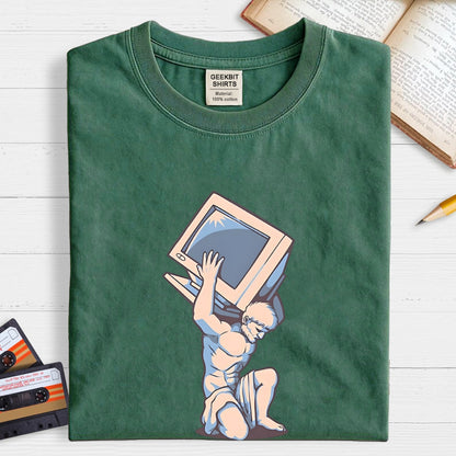 Tech Support Atlas Computer Geek T-Shirt