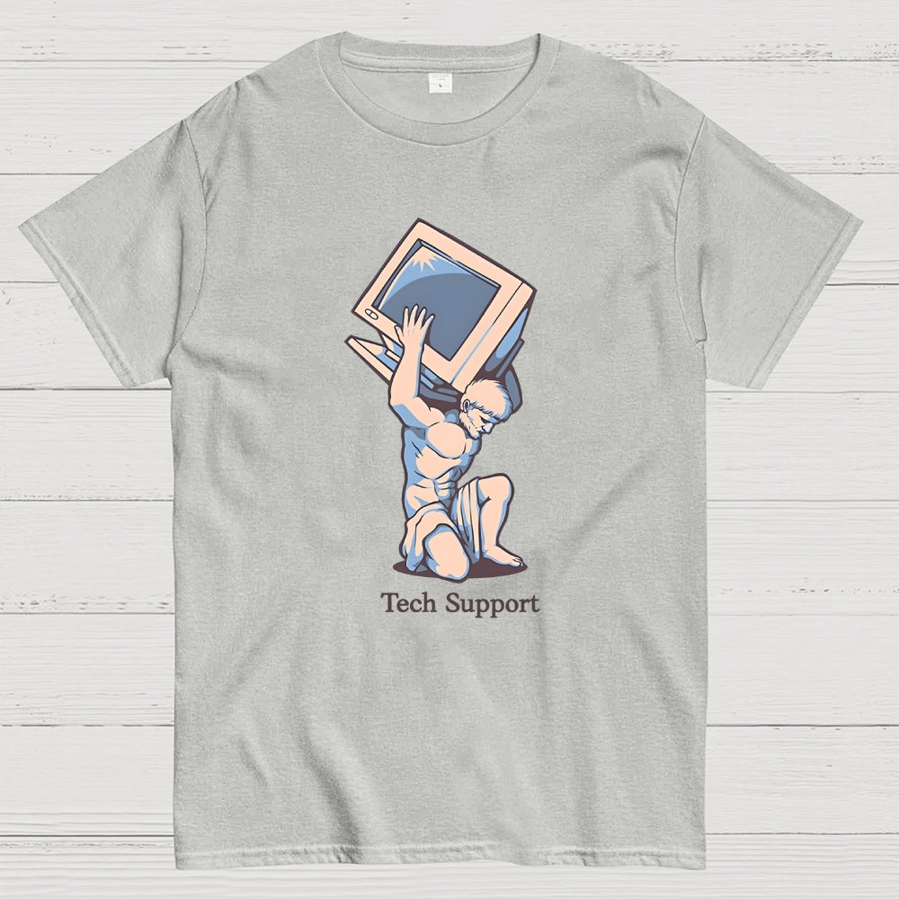 Tech Support Atlas Computer Geek T-Shirt