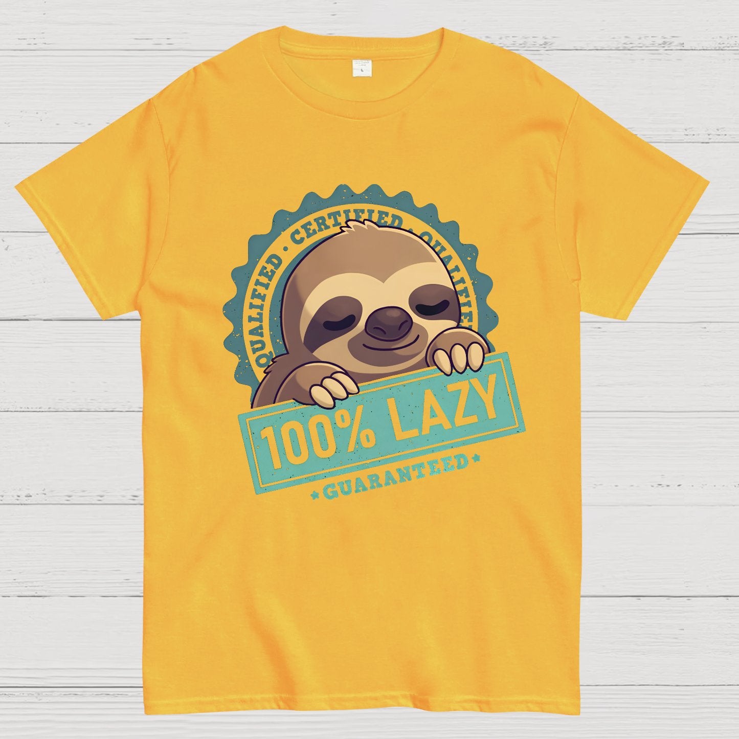 100% Lazy Sloth Geek T-Shirt