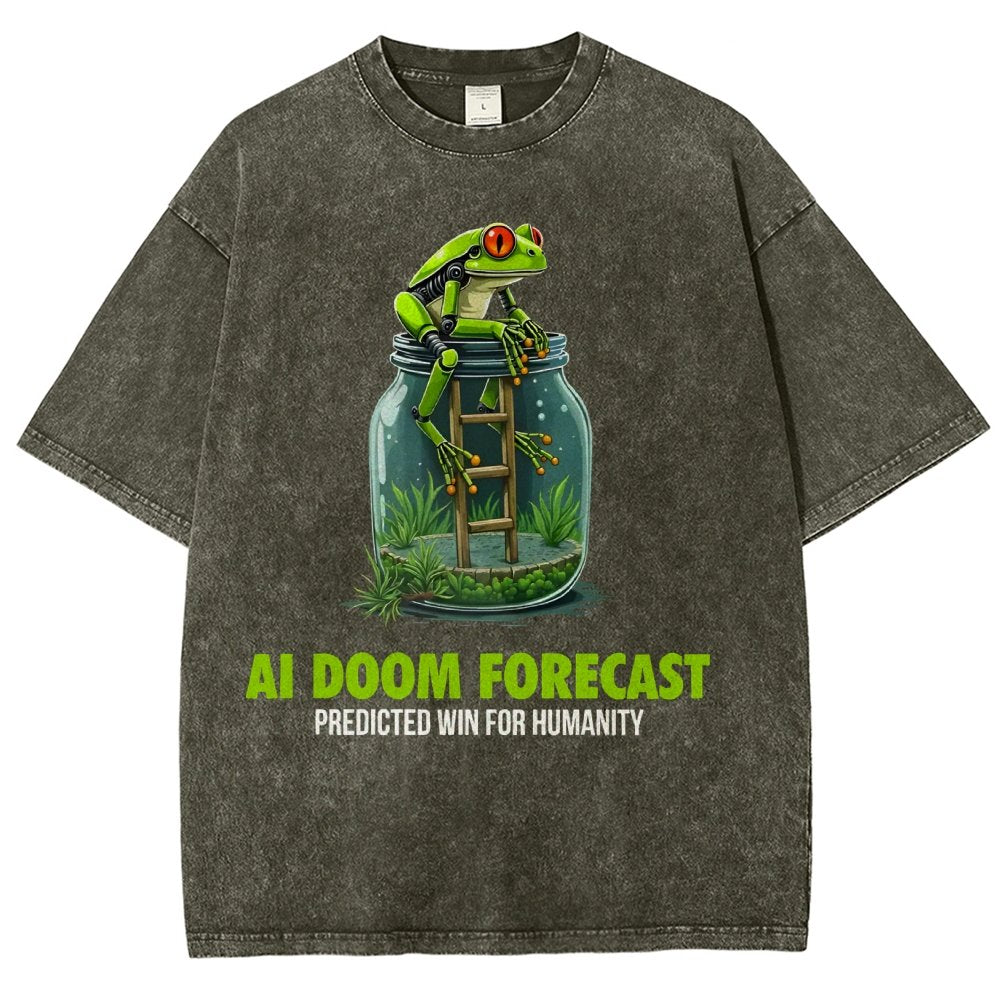 Doom Predicted Win for Humanity Vintage Distressed T-shirt