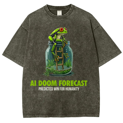 Doom Predicted Win for Humanity Vintage Distressed T-shirt