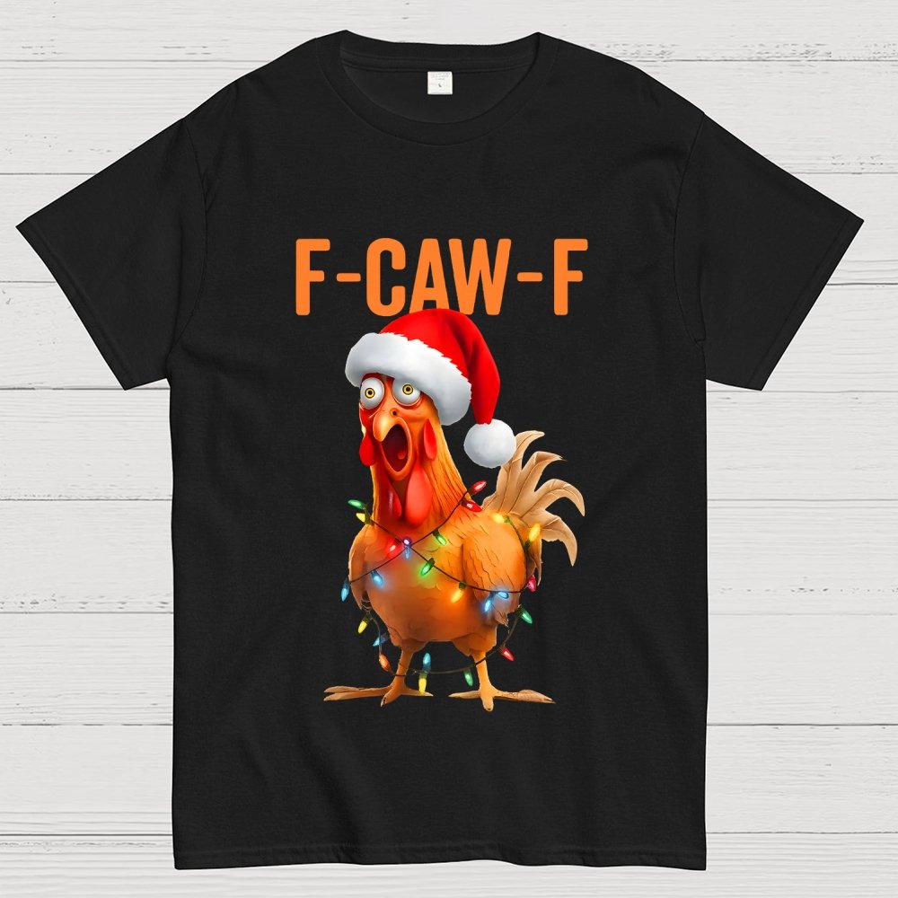 Christmas F-CAW-F Funny Chicken Geek T-Shirt