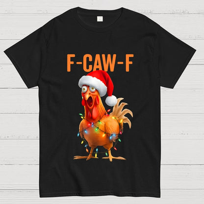 Christmas F-CAW-F Funny Chicken Geek T-Shirt
