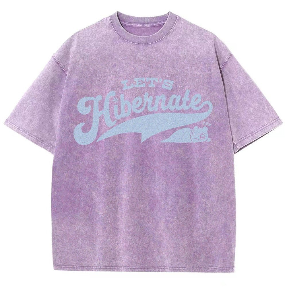 Team Bear Let's Hibernate Vintage Distressed T-shirt