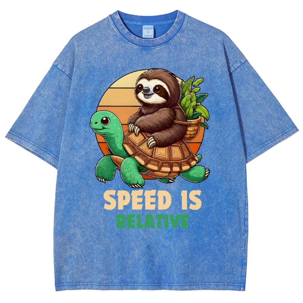 Speed Is Relative Vintage Distressed T-shirt