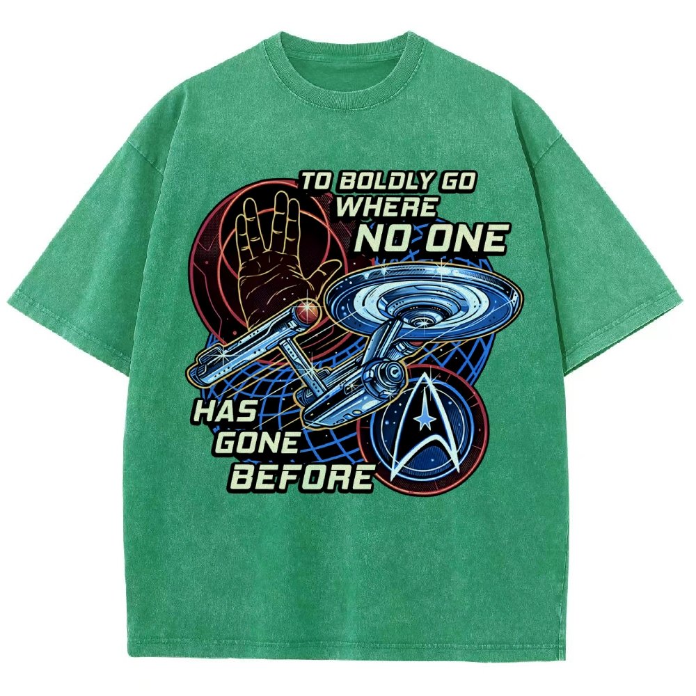 To Boldly Go Where Few Have Gone Before Vintage Distressed T-shirt