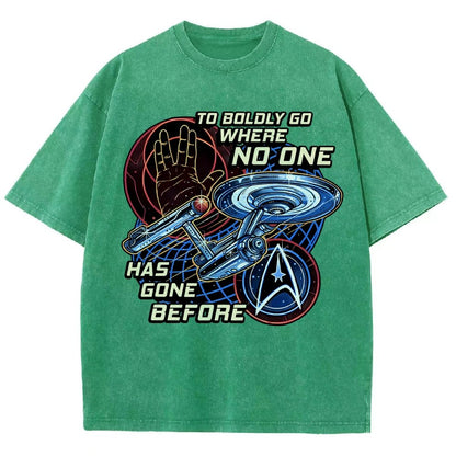 To Boldly Go Where Few Have Gone Before Vintage Distressed T-shirt