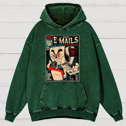 Scary E-Mails Vintage Distressed Hoodie