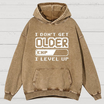Don't Get Older, I Level UP, Nerdy Vintage Distressed Hoodie