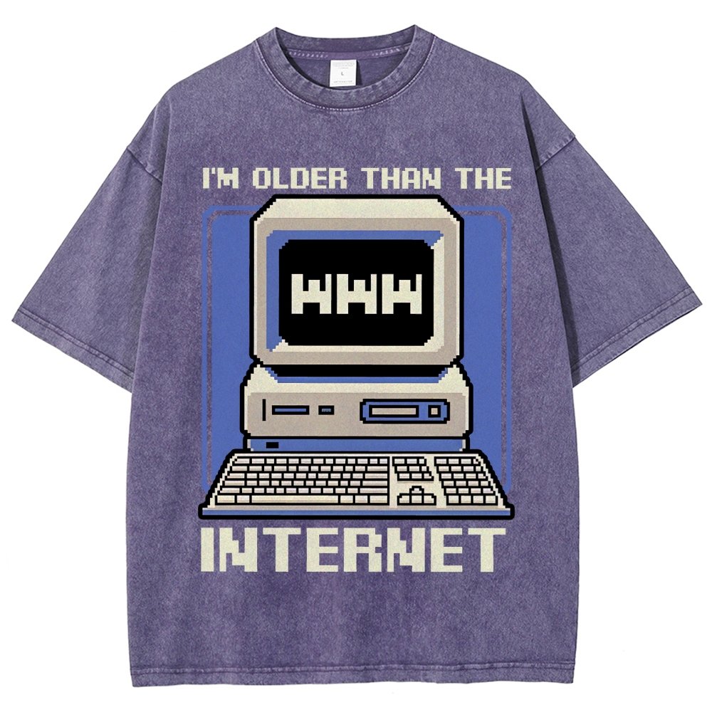 Older Than The Internet Vintage Distressed T-shirt