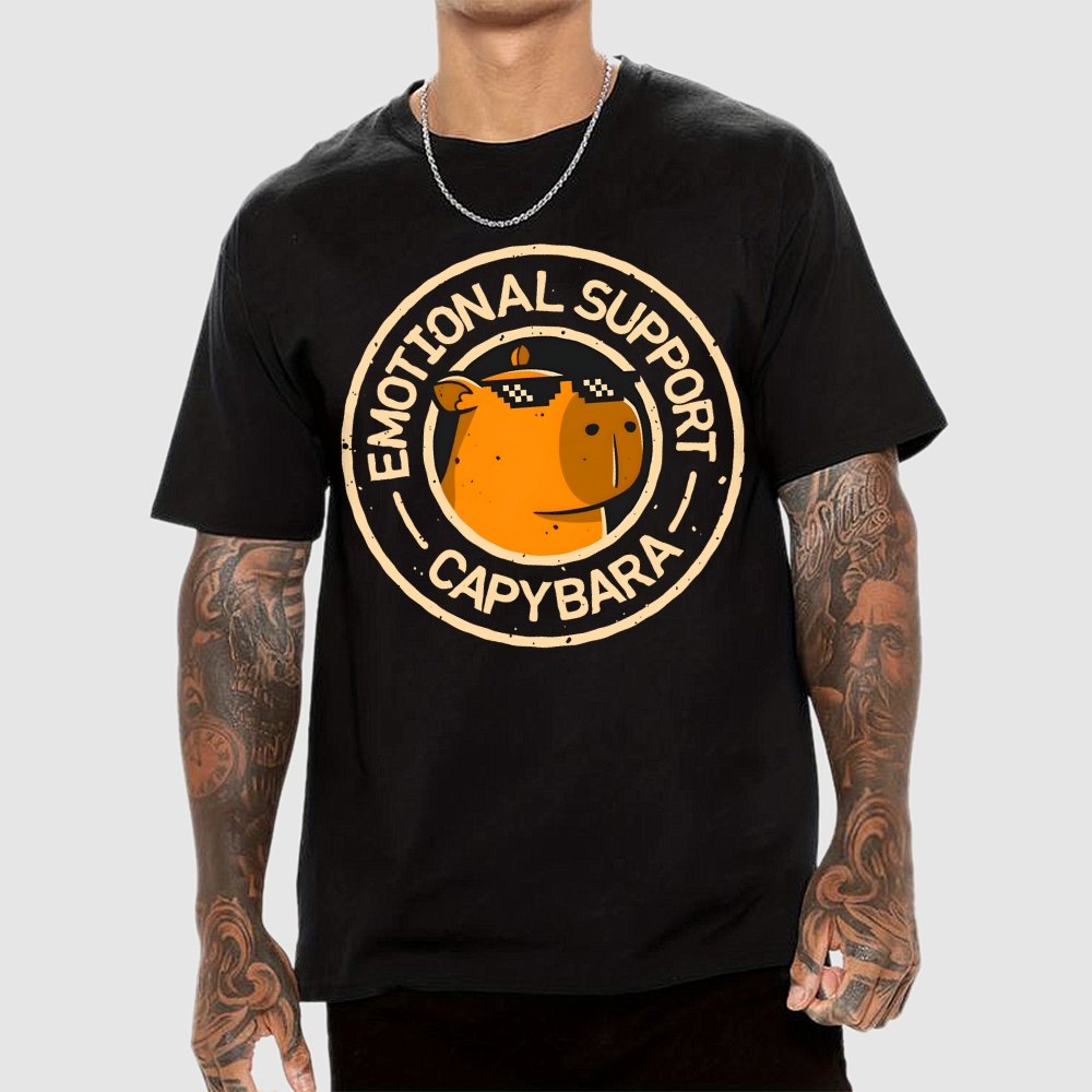 Emotional Support Capybara Geek T-Shirt
