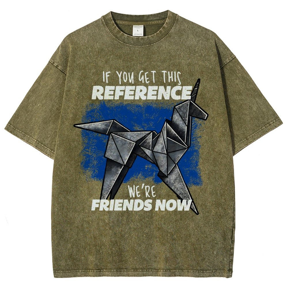 Origami Dreams Vintage Distressed T-shirt