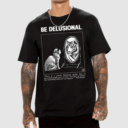 Tiger in the Mirror - Believe First, Then Become Geek T-Shirt