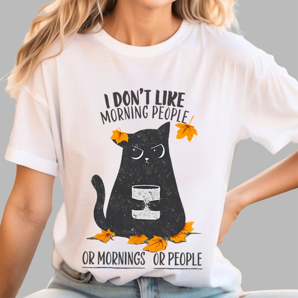 No Mornings No People Geek T-Shirt