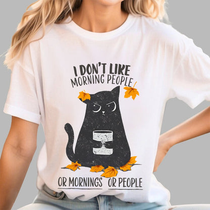 No Mornings No People Geek T-Shirt