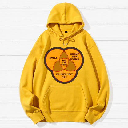 You Are Here Geek Cotton Hoodie