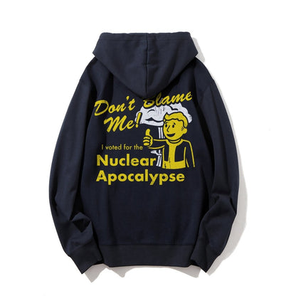 I Voted for the Apocalypse Printed Back Unisex Cotton Hoodie