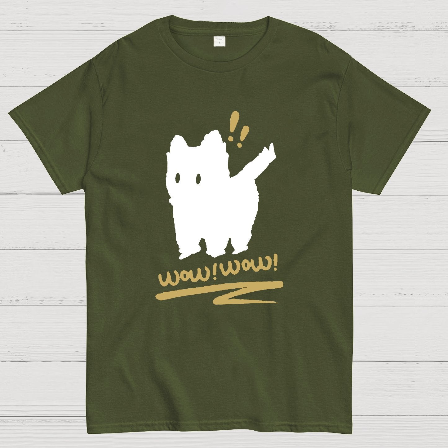 Frightened Black Cat Shadow Geek T-Shirt