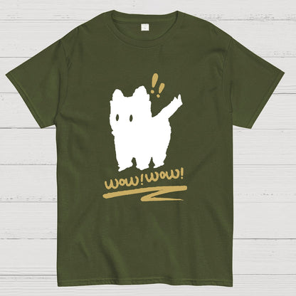 Frightened Black Cat Shadow Geek T-Shirt