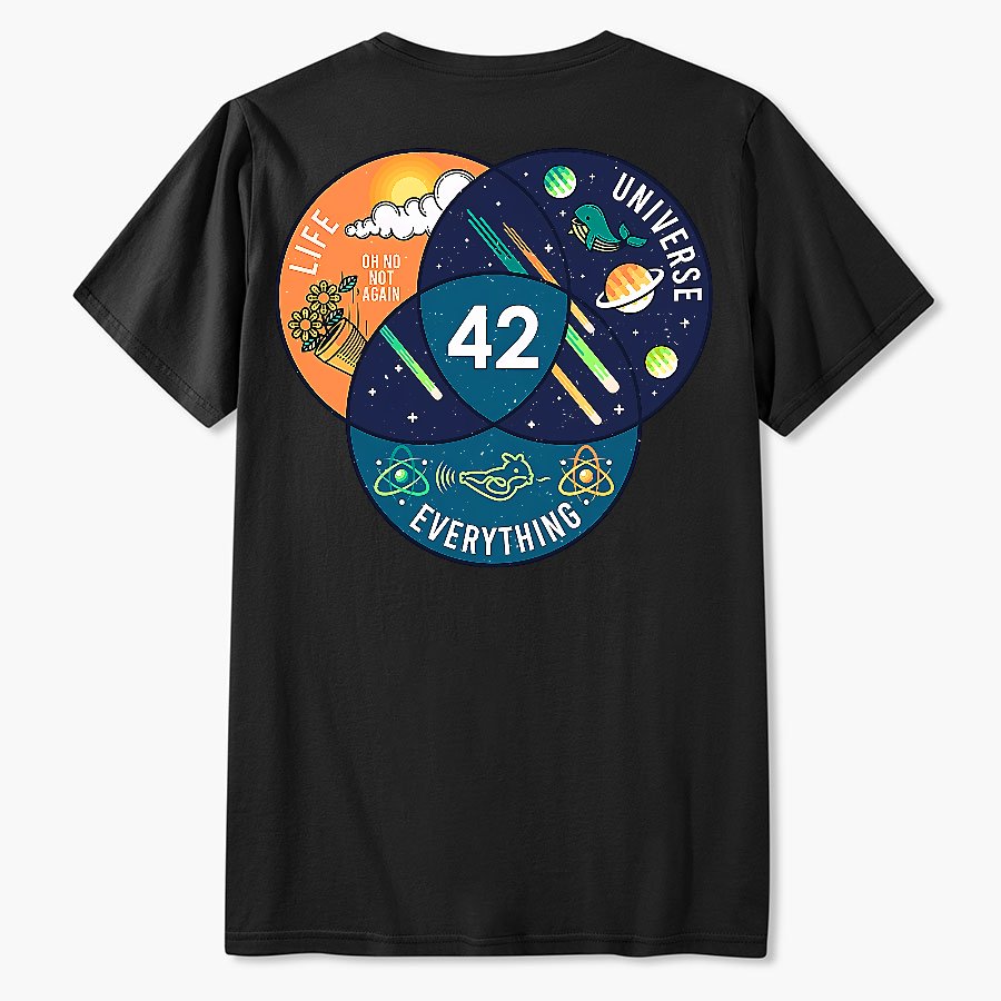 42 Answer to Life Universe and Everything Essential Geek T-Shirt