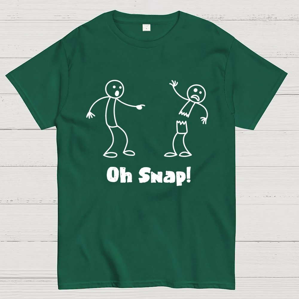 Oh Snap Funny Stick Figure Slogan Saying Geek T-Shirt