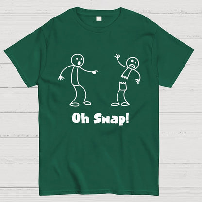 Oh Snap Funny Stick Figure Slogan Saying Geek T-Shirt