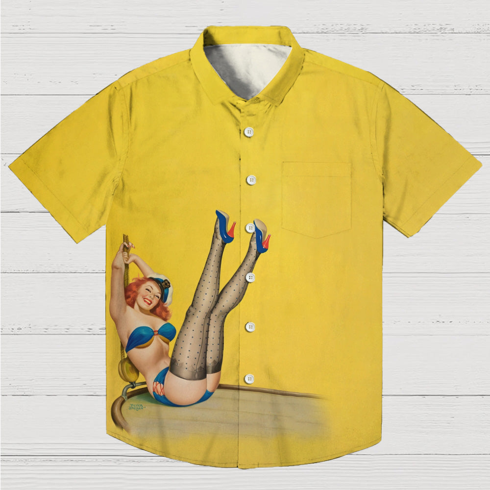 Sexy Modern Girl Print Geeky Shirt