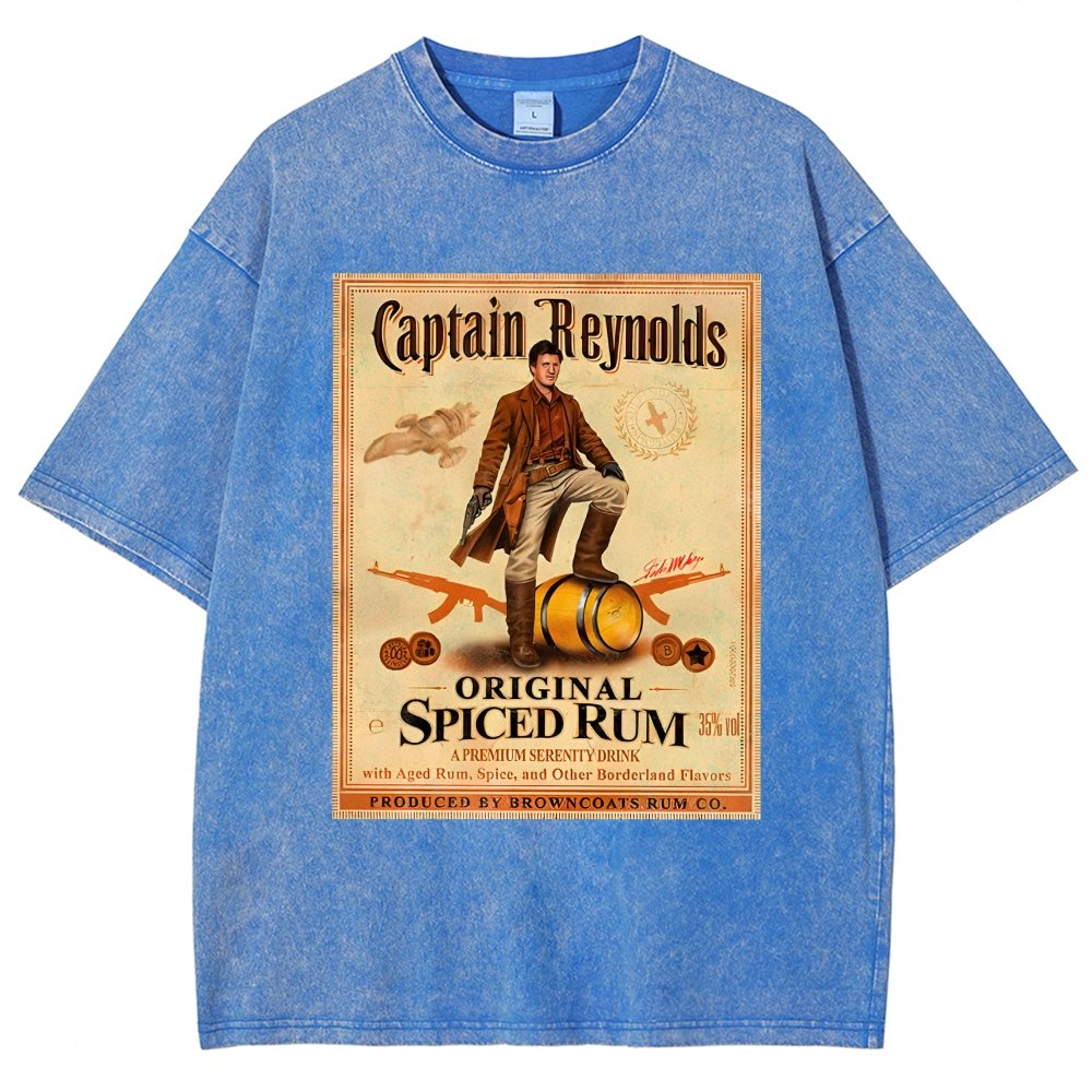 Captain Rogers Spiced Rum Vintage Distressed T-shirt