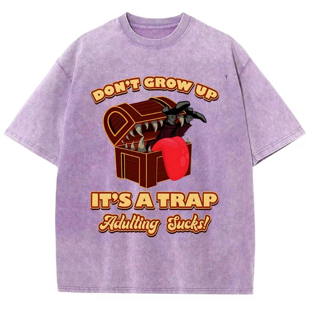 Don't Grow Up It's A Trap Vintage Distressed T-shirt