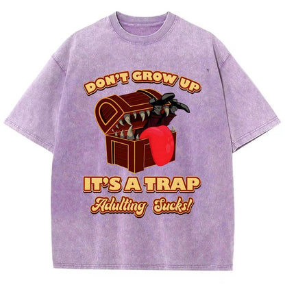Don't Grow Up It's A Trap Vintage Distressed T-shirt