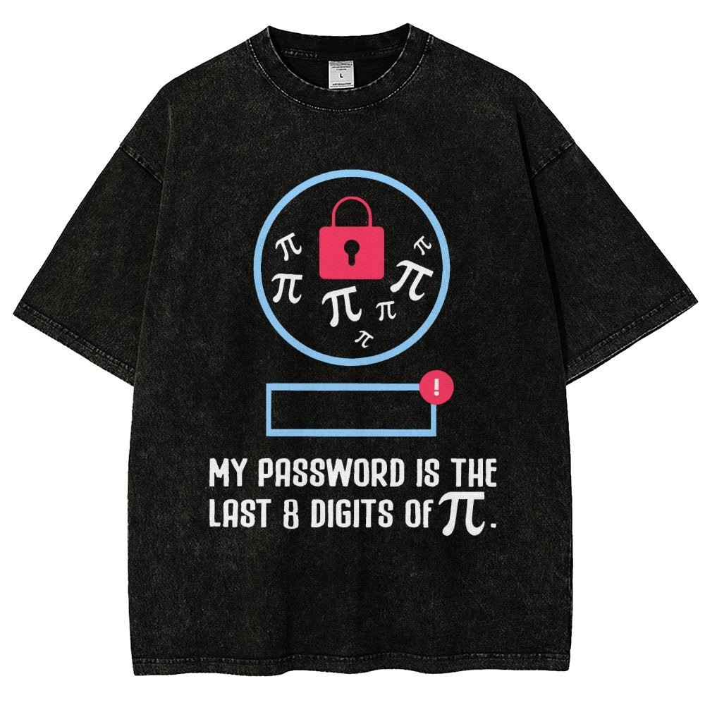 My Password the last digits Pi Day Vintage Distressed T-shirt