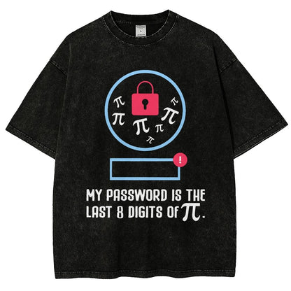 My Password the last digits Pi Day Vintage Distressed T-shirt
