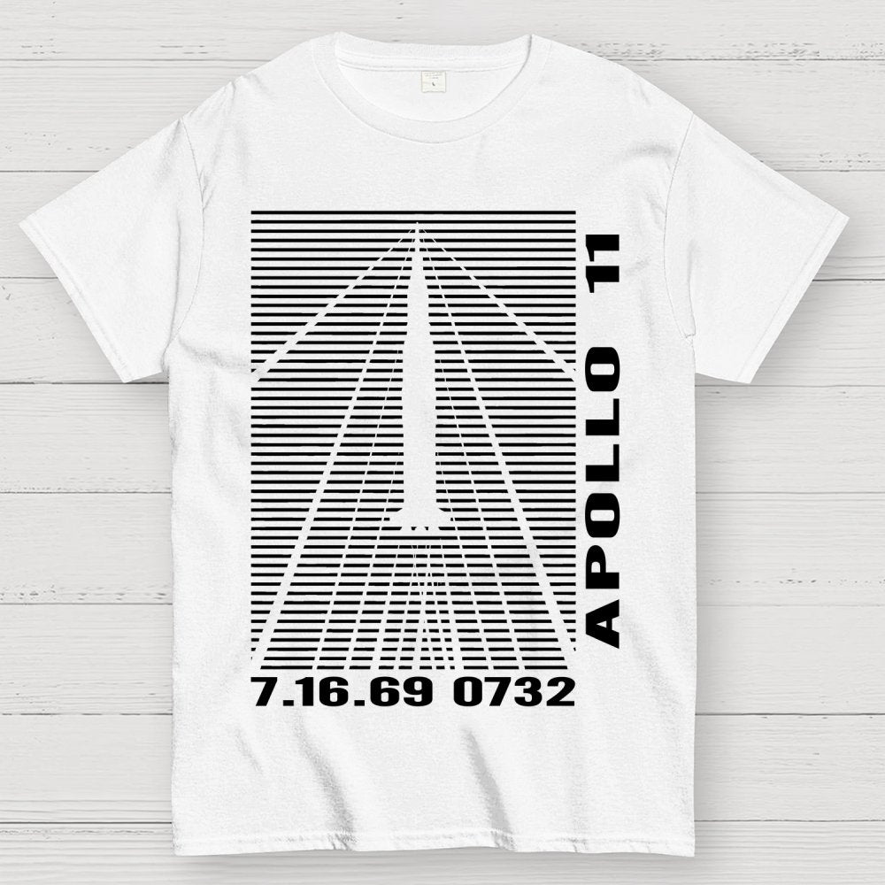 Shockwaves Apollo 11 Retro Space Design Unisex Geek T-Shirt